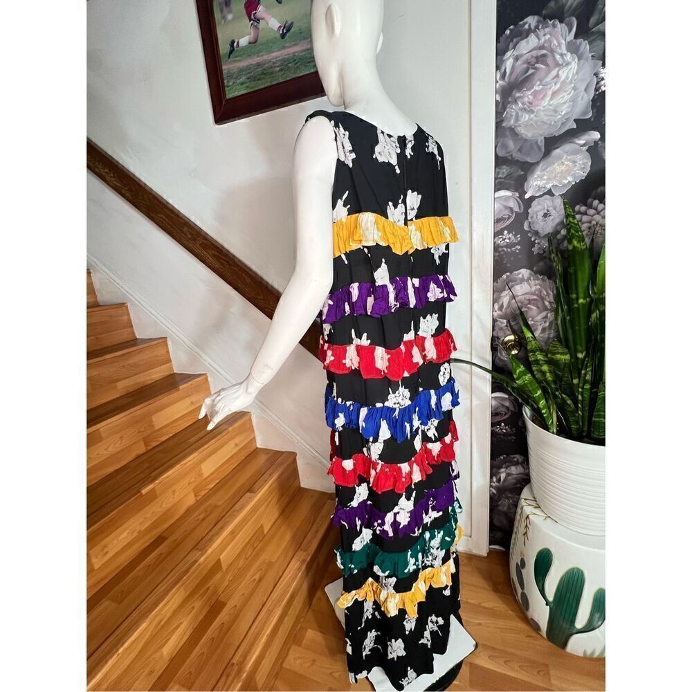 BUSAYO Ropo Splatter Print Ruffle Dress/ size XL - Picture 5 of 7